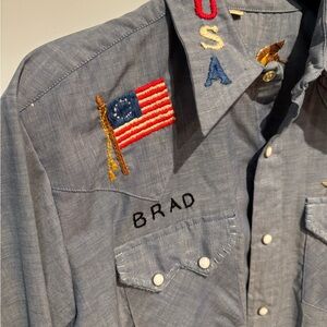 Vintage 70’s Embroidered Shirt